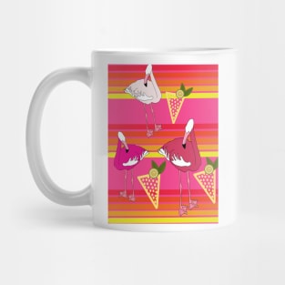 Flamingo Cocktails at Sunset on Pink ' Mug